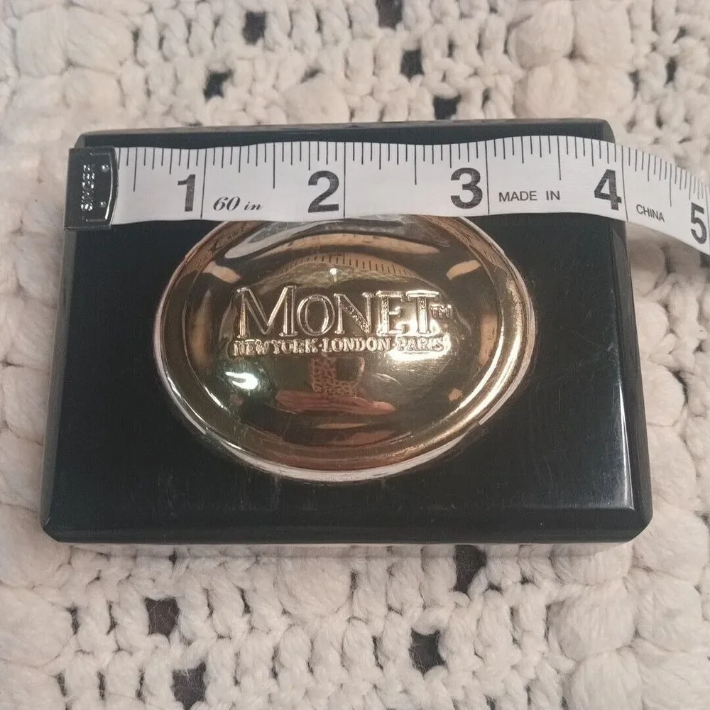 Vintage Designer MONET TM New York London‎ Paris Clear Desk Paper Weight RARE